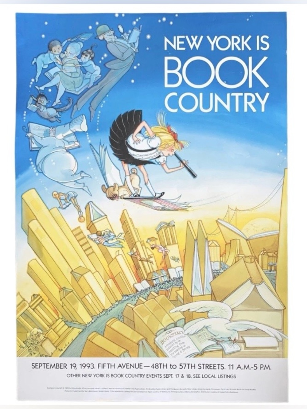 Hilary Knight poster “New York is Book Country Poster”  1993  Eloise
